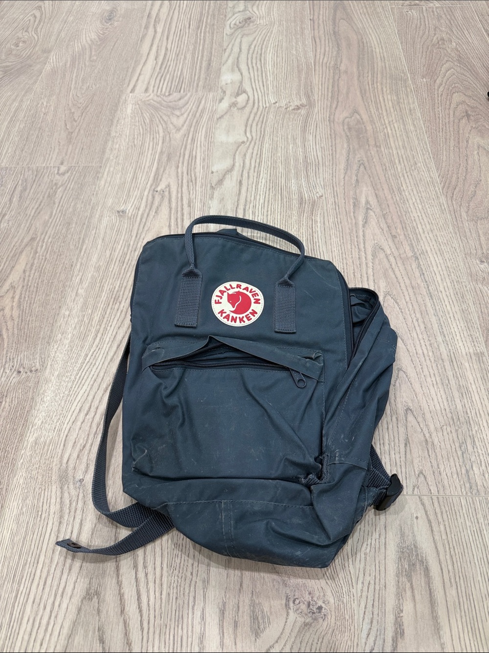 Fjallraven Kånken Backpack in Black with Red Logo